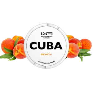 Woreczki nikotynowe CUBA WHITE 16mg – Peach Snus AKCYZA