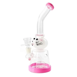 Bongo szklane z filtracją Pink Cat 26 cm 14,5 mm